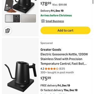 Greater Goods Electric Gooseneck Kettle - Black